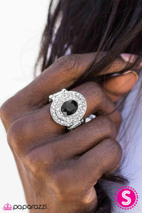 Paparazzi "Glitter and Grandeur" Black Ring Paparazzi Jewelry