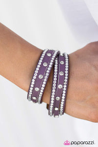 Paparazzi "Glitter Band" Purple Bracelet Paparazzi Jewelry
