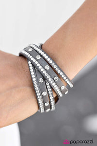Paparazzi "Glitter Band" Silver Bracelet Paparazzi Jewelry