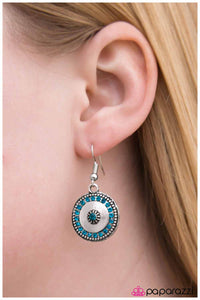 Paparazzi "GLITTER Bug" Blue Earrings Paparazzi Jewelry