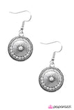 Paparazzi "GLITTER Bug" White Earrings Paparazzi Jewelry