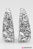Paparazzi "Glitter Champ" White Earrings Paparazzi Jewelry