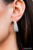 Paparazzi "Glitter Champ" White Earrings Paparazzi Jewelry