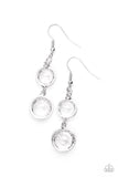 Paparazzi "Glitter Glamorous" White Earrings Paparazzi Jewelry