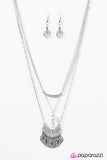 Paparazzi "Glitter Guru" White Necklace & Earring Set Paparazzi Jewelry
