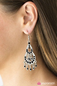 Paparazzi "Glitter Makes Everything Better" Black Earrings Paparazzi Jewelry