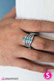 Paparazzi "Glitter On My Mind" Blue Ring Paparazzi Jewelry