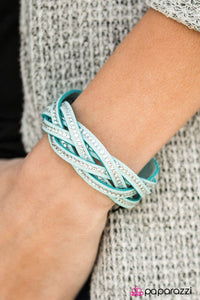 Paparazzi "Glitter Patrol" Blue Wrap Bracelet Paparazzi Jewelry