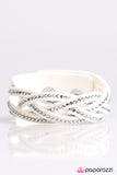 Paparazzi "Glitter Patrol" White Wrap Bracelet Paparazzi Jewelry