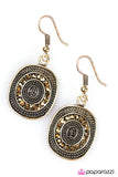 Paparazzi "Glittery Beacons" Brass Earrings Paparazzi Jewelry