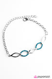 Paparazzi "Glitz and Glamor" Blue Bracelet Paparazzi Jewelry