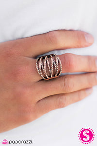 Paparazzi "GLITZ and Glory" Copper Ring Paparazzi Jewelry