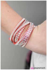 Paparazzi "Glitz Blitz" Orange Wrap Bracelet Paparazzi Jewelry