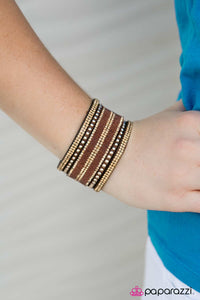 Paparazzi "GLITZ Trip" Brown Bracelet Paparazzi Jewelry