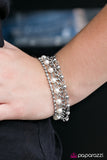 Paparazzi "GLITZY Business - White" bracelet Paparazzi Jewelry