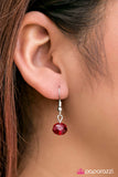Paparazzi "Glitzy-est Of Them All" Red Necklace & Earring Set Paparazzi Jewelry