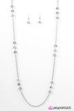 Paparazzi "Glitzy-est Of Them All" Silver Necklace & Earring Set Paparazzi Jewelry