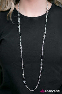 Paparazzi "Glitzy-est Of Them All" Silver Necklace & Earring Set Paparazzi Jewelry