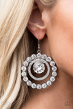 Paparazzi "Glitzy Gamble" FASHION FIX White Earrings Paparazzi Jewelry