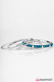 Paparazzi "GLITZY Thinking" Blue Bracelet Paparazzi Jewelry