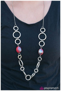 Paparazzi "Global Warming" Red Necklace & Earring Set Paparazzi Jewelry