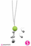 Paparazzi "Globetrotter" Green Necklace & Earring Set Paparazzi Jewelry