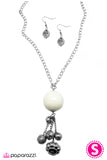 Paparazzi "Globetrotter" White Necklace & Earring Set Paparazzi Jewelry