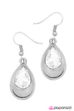 Paparazzi "Glowing With Beauty - White" earring Paparazzi Jewelry