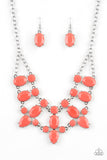 Paparazzi "Goddess Glow" Orange Necklace & Earring Set Paparazzi Jewelry