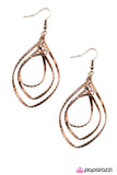 Paparazzi "Go Down in Flames" Copper Earrings Paparazzi Jewelry