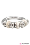 Paparazzi "Go For A Spin - White" bracelet Paparazzi Jewelry