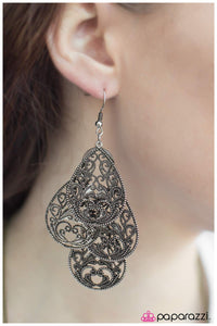 Paparazzi "Go For Baroque" Silver Earrings Paparazzi Jewelry