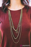 Paparazzi "Go Go Gadget" Brass Necklace & Earring Set Paparazzi Jewelry