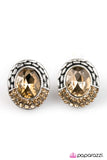 Paparazzi "Go Go GLITTER - Brown Post" earring Paparazzi Jewelry