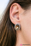 Paparazzi "Go Go GLITTER - Brown Post" earring Paparazzi Jewelry