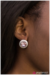 Paparazzi "Going POST-al - Pink" earring Paparazzi Jewelry