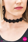 Paparazzi "Going Vogue" Black Necklace & Earring Set Paparazzi Jewelry