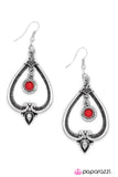 Paparazzi "Go It Alone" Red Earrings Paparazzi Jewelry