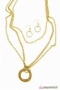 Paparazzi "Hallelujah" Gold Necklace & Earring Set Paparazzi Jewelry