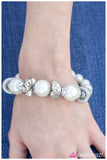 Paparazzi "Gondola Ride - White" bracelet Paparazzi Jewelry