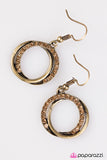 Paparazzi "Go On and Sparkle" Brass Earrings Paparazzi Jewelry