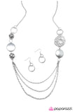 Paparazzi "Gossip Girl" Silver Necklace & Earring Set Paparazzi Jewelry
