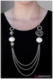 Paparazzi "Gossip Girl" White Necklace & Earring Set Paparazzi Jewelry