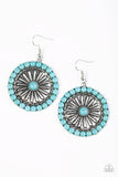 Paparazzi "Go West - Blue" earring Paparazzi Jewelry