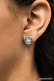 Paparazzi "Go With The FLORAL" Green Earrings Paparazzi Jewelry