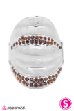 Paparazzi "Graded On A Curve - Brown" ring Paparazzi Jewelry