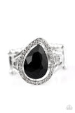Paparazzi "Grammy Grandeur" Black ring Paparazzi Jewelry