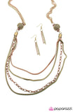 Paparazzi "Grand Debut " Brass Necklace & Earring Set Paparazzi Jewelry