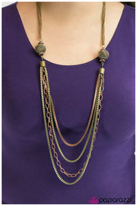 Paparazzi "Grand Debut " Brass Necklace & Earring Set Paparazzi Jewelry