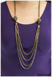 Paparazzi "Grand Debut " Brass Necklace & Earring Set Paparazzi Jewelry